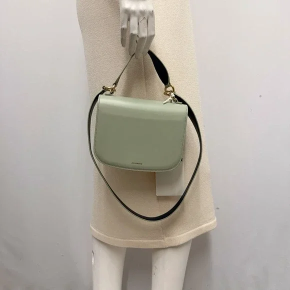 Jil Sander Leather Shouder Bag Seafoam Green NWT $1,590.00 Simple & Elegant - Picture 3 of 16
